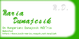 maria dunajcsik business card